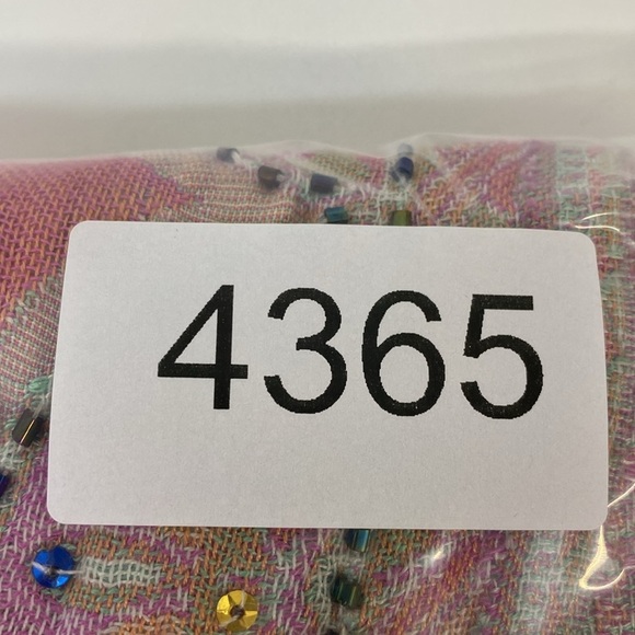 Anthropologie Raj Beaded Multi Colored Scarf Art to Wear - Picture 8 of 8